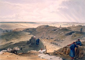 マラコフの溝、「東の戦争の席」のプレート、パブ。ポール・ウント・ドミニク・コルナギウント社、1856年 作： William Crimea Simpson